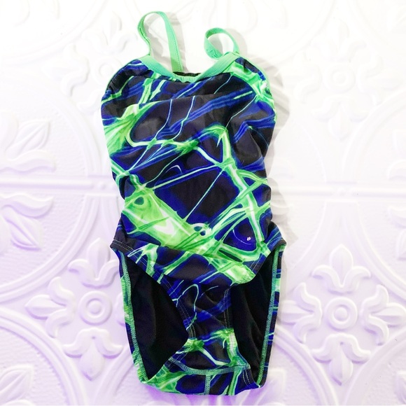Waterpro Lightning Thin Strap One Piece Swimsuit Size 24 - Picture 3 of 7